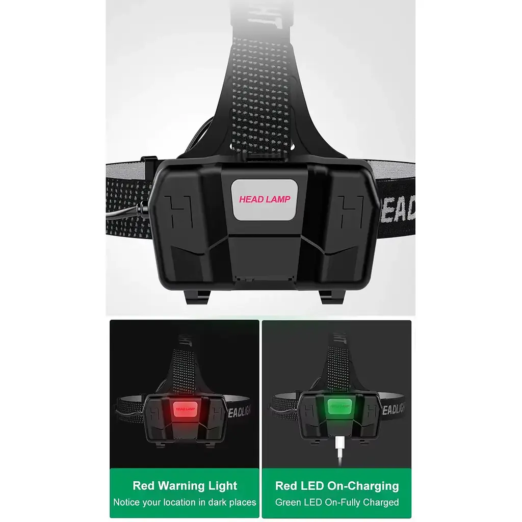 Фонарь налобный A16-GT светодиодный IPX65 2x18650 ЗУ Type-C zoom Box Черный - фото 6