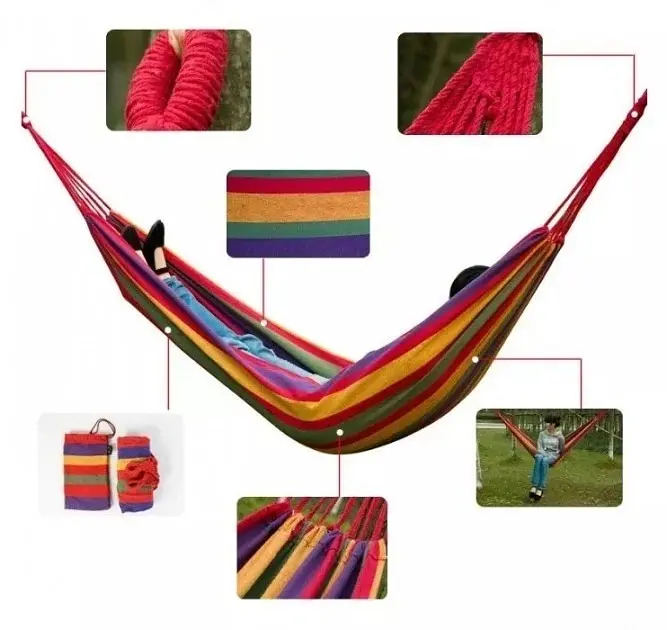 Гамак садовий Market Union 260х150 см різнокольоровий (1004584) - фото 3