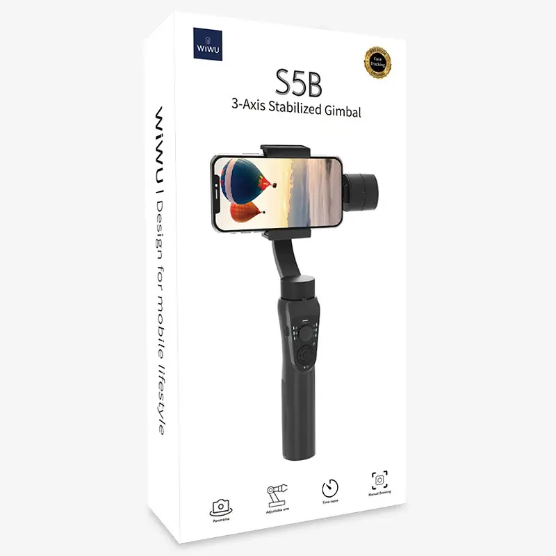 Стабілізатор WIWU S5B Three-Axis Motorized Gimba Stabilizer Black - фото 6