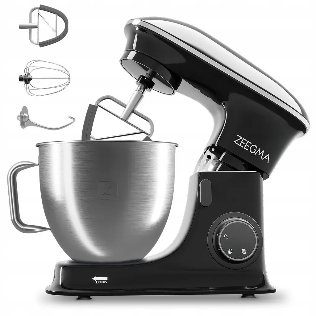 Тестомес миксер планетарный Zeegma PLANEET CHEF BLACK 2200 Вт - фото 2