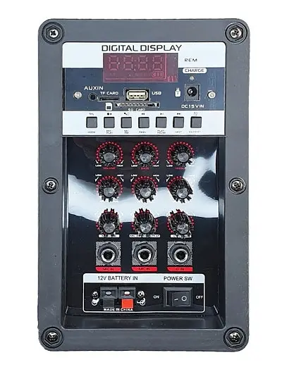 Колонка Big LT-912 bluetooth + 2 мікофони (365х305х570) USB/MO3/FM/TWS black - фото 3