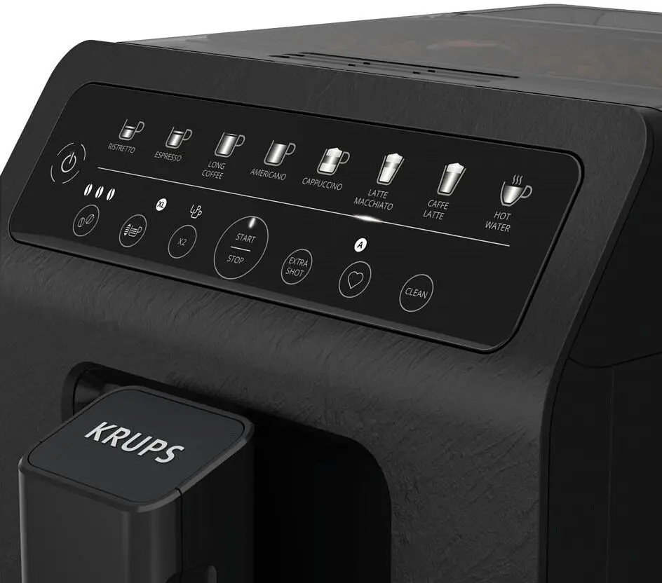 Krups Кавомашина Evidence Eco-Design, 2.3л, зерно, автомат.капуч, LED-дисплей, аторец.-6, сенсор.керування, чорний - фото 9