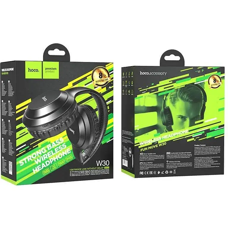 Навушники Bluetooth Hoco Fun move BT headphones W30 червоні - фото 10