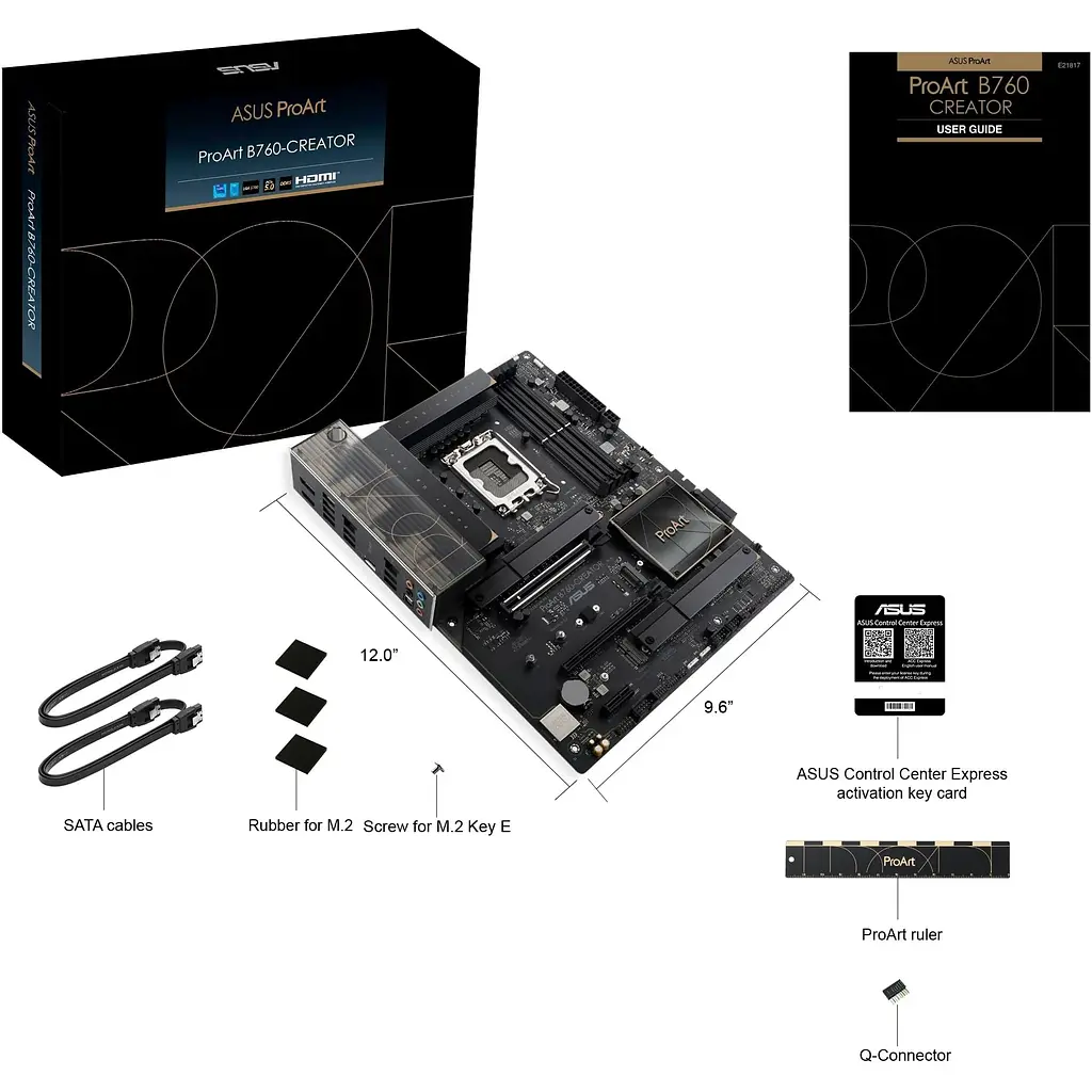 Материнська плата Asus Proart B760-CREATOR s1700 B760 4xDDR5 M.2 HDMI DP ATX - фото 2