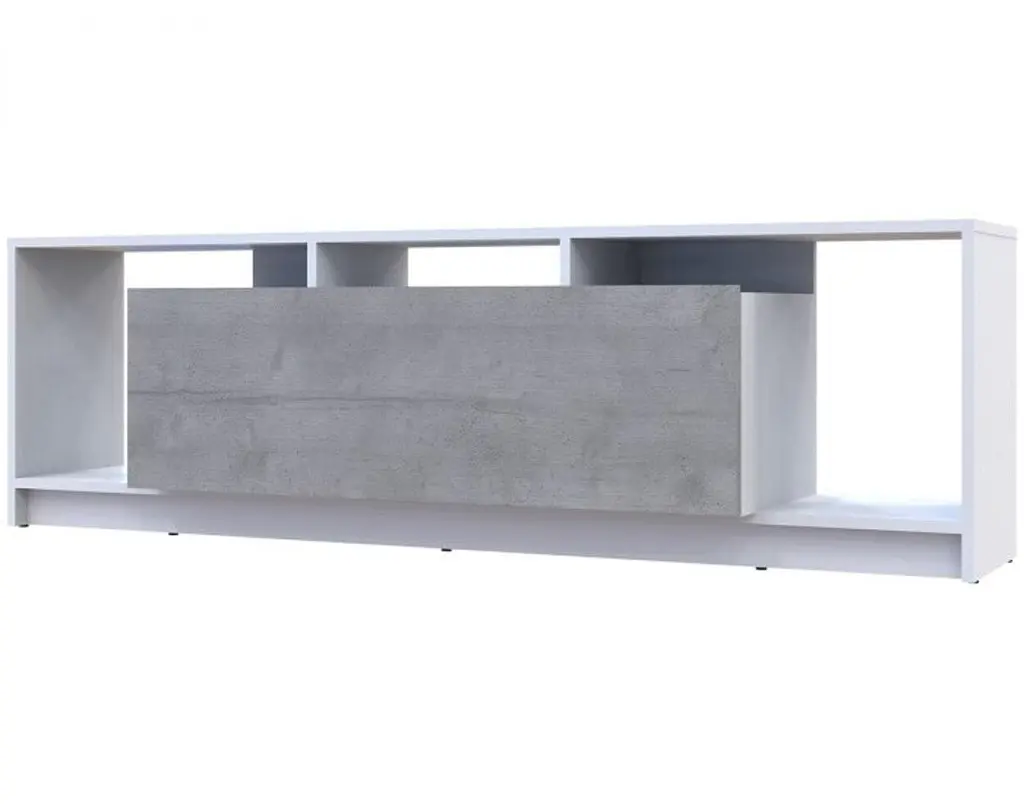 Стінка у вітальню Doros U1 Білий Бетон ДСП 160х38х48 см (41516013) - фото 4