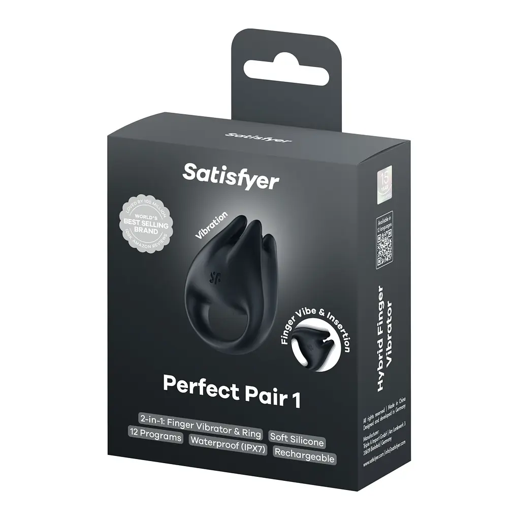 Вібратор на палець та ерекційне кільце 2в1 Satisfyer Perfect Pair 1 - фото 8