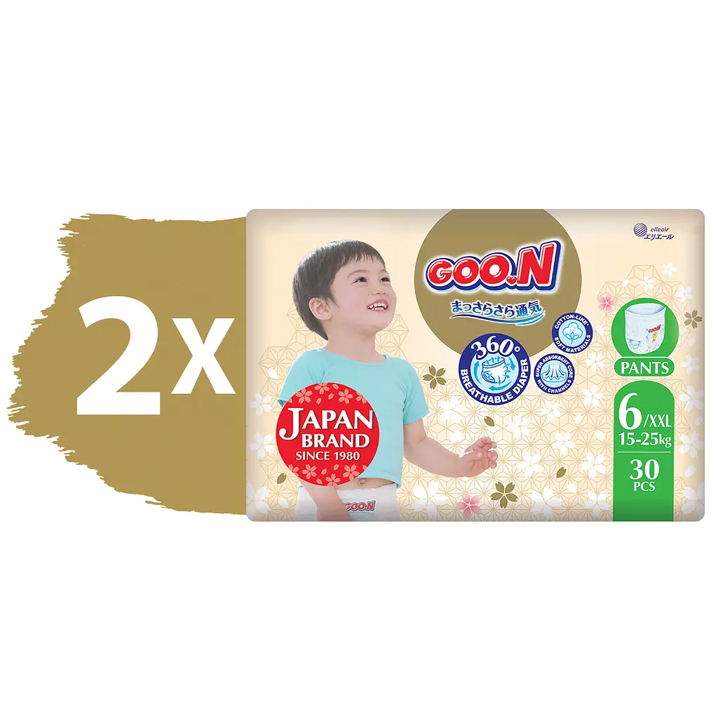 Набір трусики-підгузки Goo.N Premium Soft розмір 6 (XXL) 15-25 кг доу-пак 60 шт. - фото 2