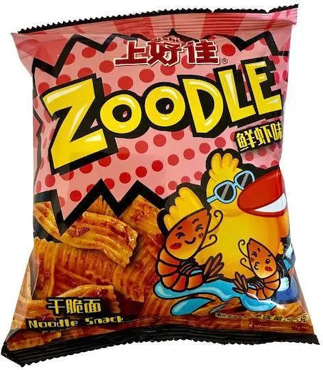 Снеки Oishi Zoodle зі смаком креветок 15 г