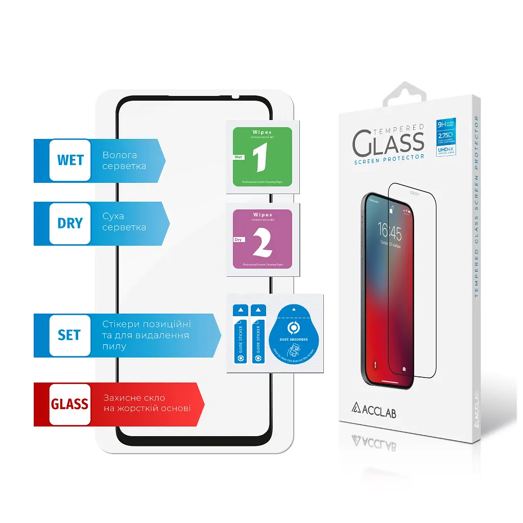Скло захисне ACCLAB Full Glue MOTO G24 Power Black (1283126591778) - фото 7