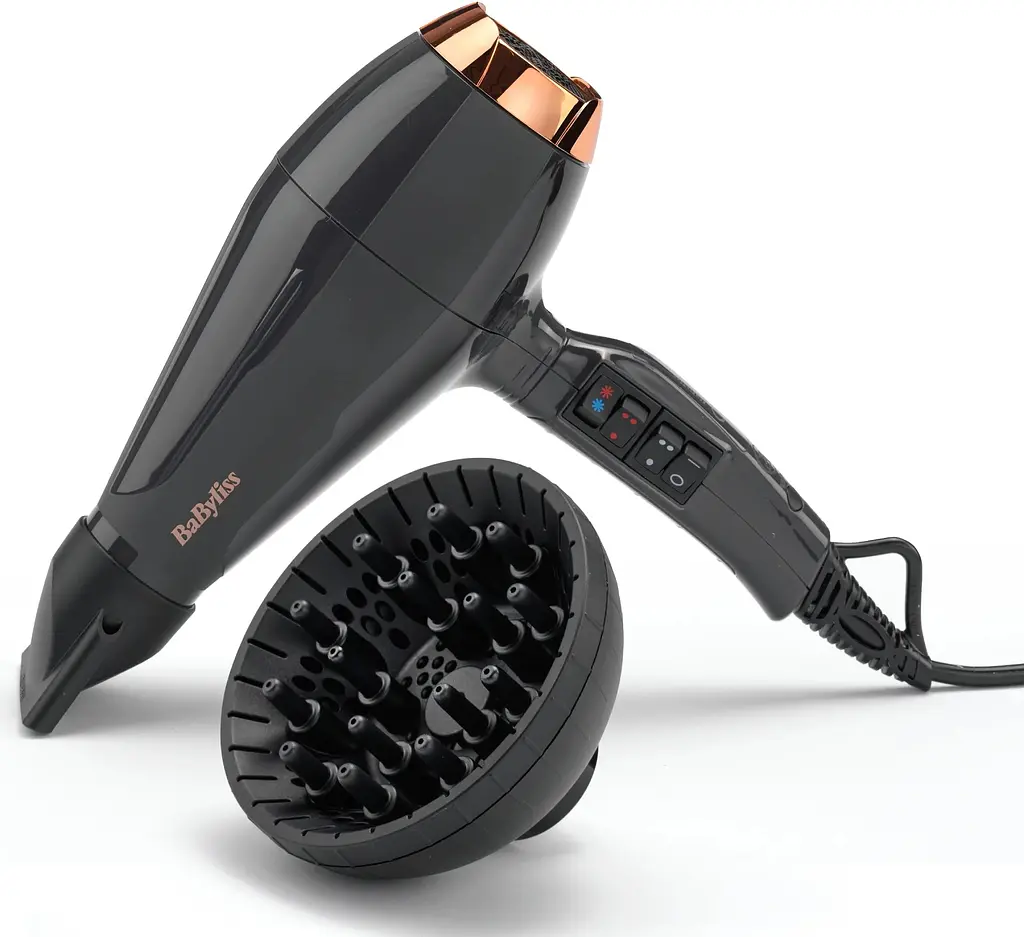 BaByliss Фен Air Pro, 2200Вт, 2 режими, дифузор, іоніз-я, хол. обдув, чорний - фото 9