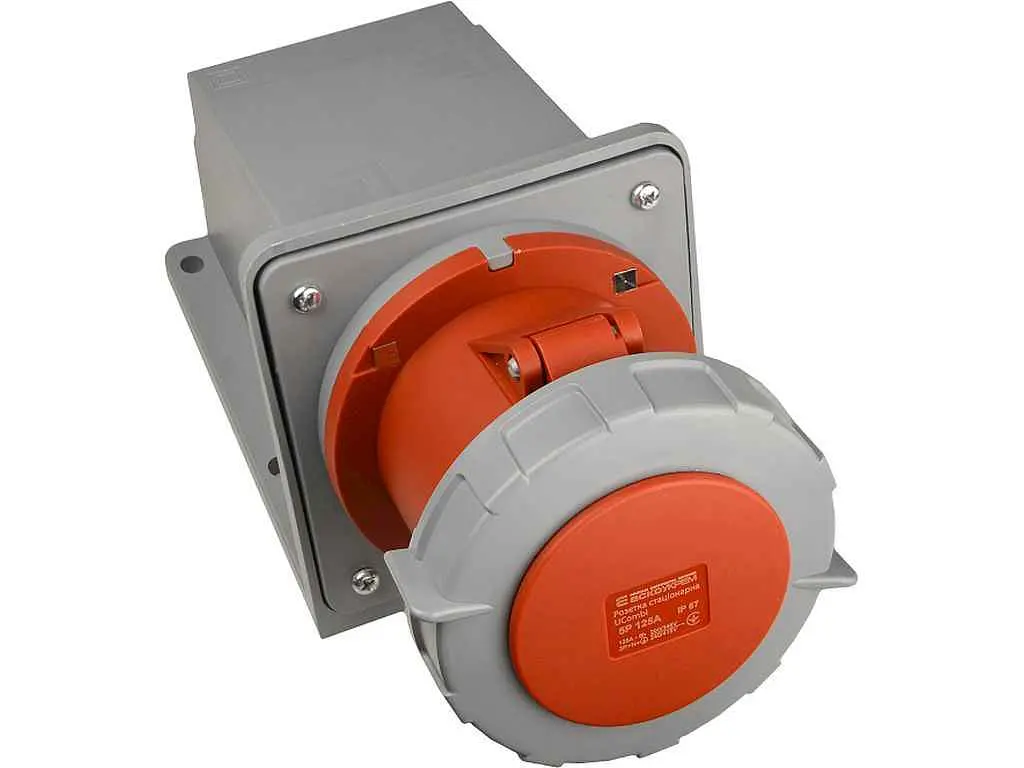Розетка стаціонарна АСКО серії UСombi 5P 125A IP 67 - фото 2