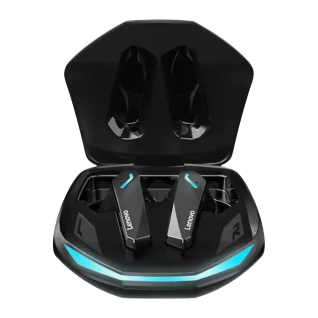 Бездротові спортивні вакуумні навушники Lenovo Thinkplus GM2 Pro TWS, Bluetooth у кейсі Чорні
