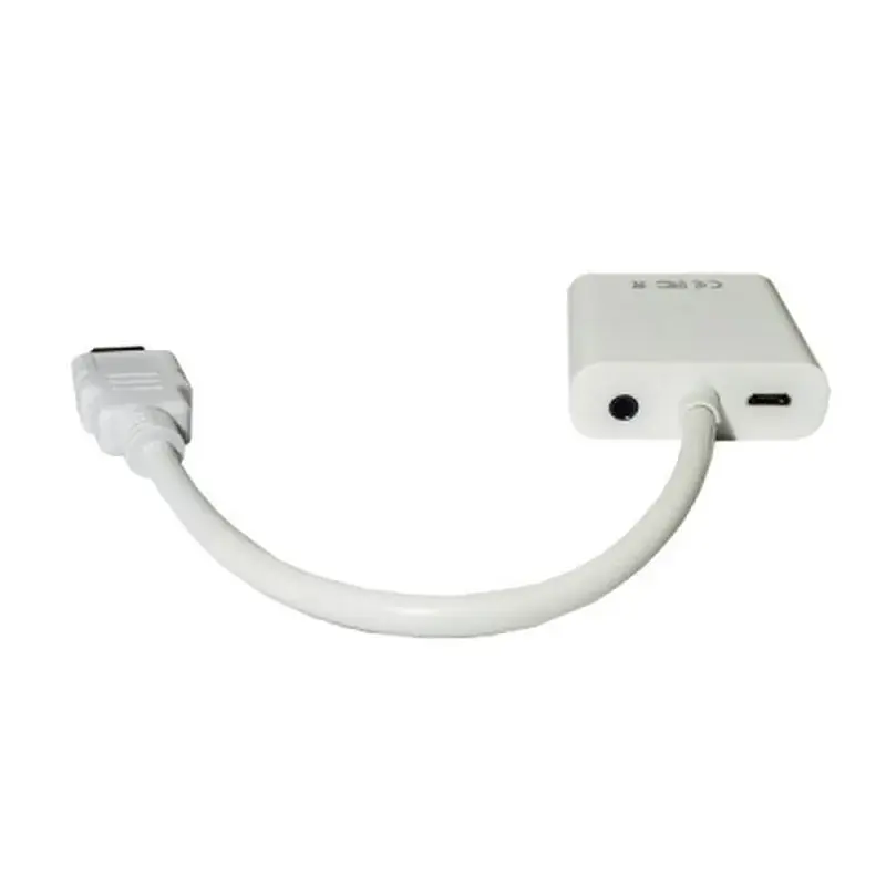 Перехідник HDMI M to VGA F (з кабелями аудіо і живлення від USB) ST-Lab (U-990 white) - фото 2
