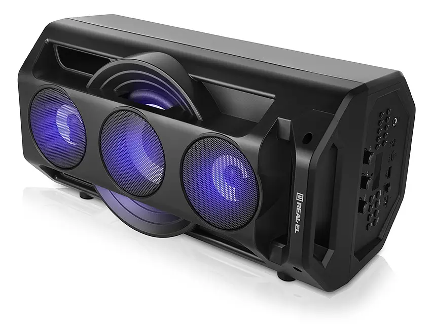 Колонка портативна 2.0 Real-El X-777 Black, 2 x 32.5 Вт, пластиковий корпус, Bluetooth, MicroSD/USB - фото 3