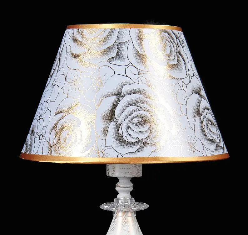 Настільна лампа з абажуром LED Splendid Ray N29928/1T(A+B), E27, 40 см, білий та золотий, сучасний стиль для дому - фото 3