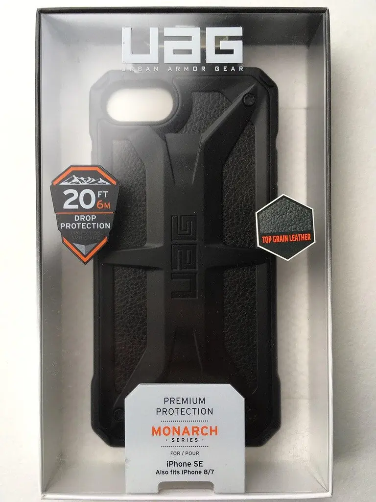 Чохол протиударний оригінальний UAG Monarch Original 114003114040 для iPhone 7/8/SE 2020 2 Gen (4.7") Black - фото 3
