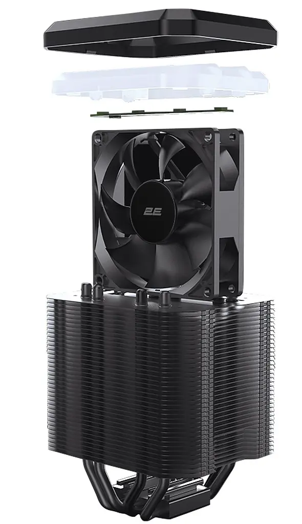 Кулер для процесора 2E GAMING AIR COOL (ACM90D4) RGB 1700 (2E-ACM90D4) - фото 5