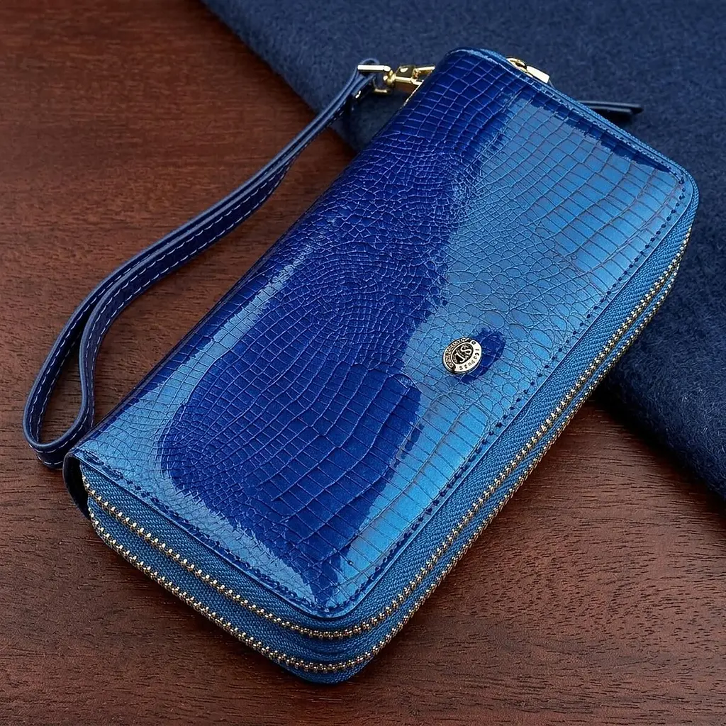 Гаманець жіночий ST Leather 18447 (S5001A) на блискавці синій - фото 10