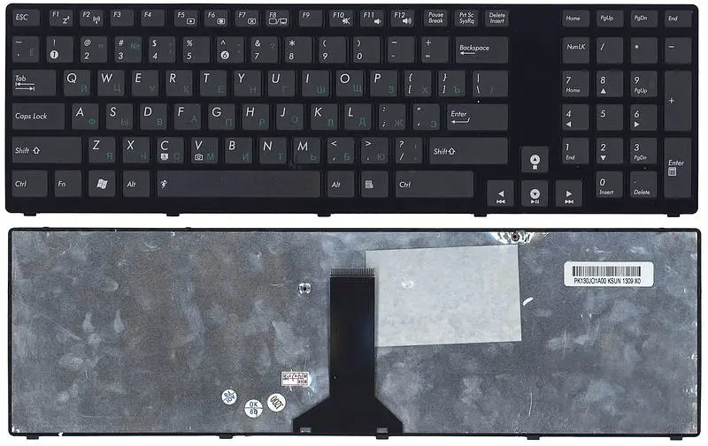 Клавіатура для ноутбука Asus (K93) Black, (Black Frame) - фото 3