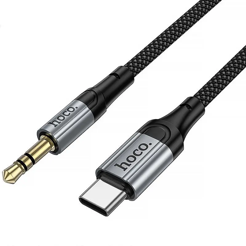 Аудіо кабель Aux Hoco UPA33B Nuevo (Type-C to AUX 3.5mm) (1.5m) Black - фото 6