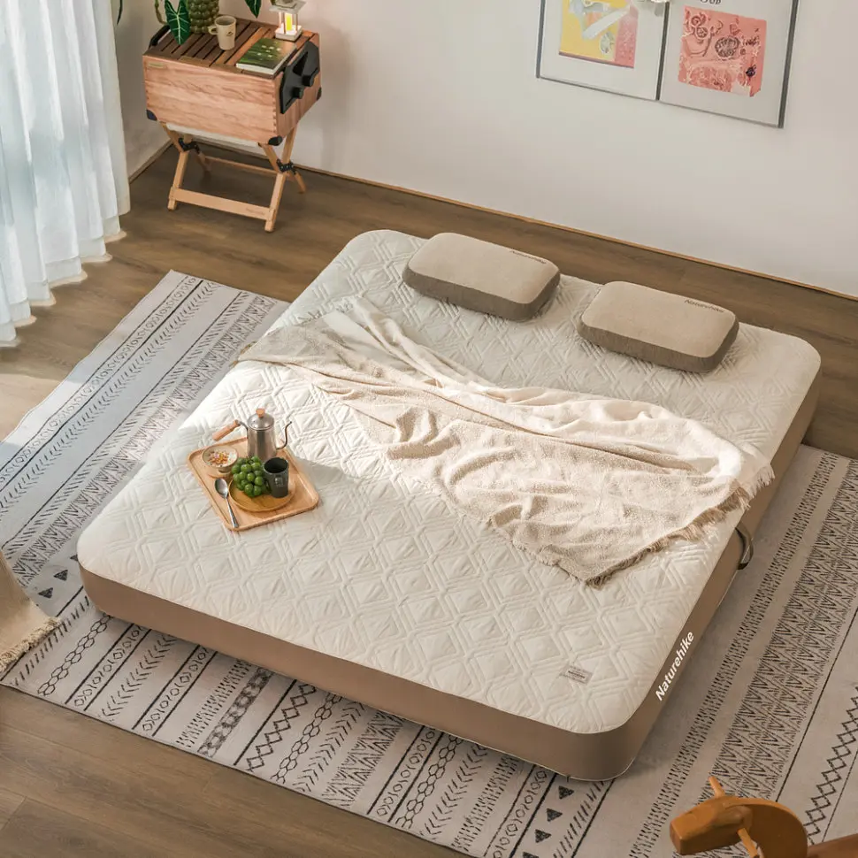 Матрас надувной двухместный Naturehike CNK2450WS023, 250 мм, бело-коричневый. - фото 3