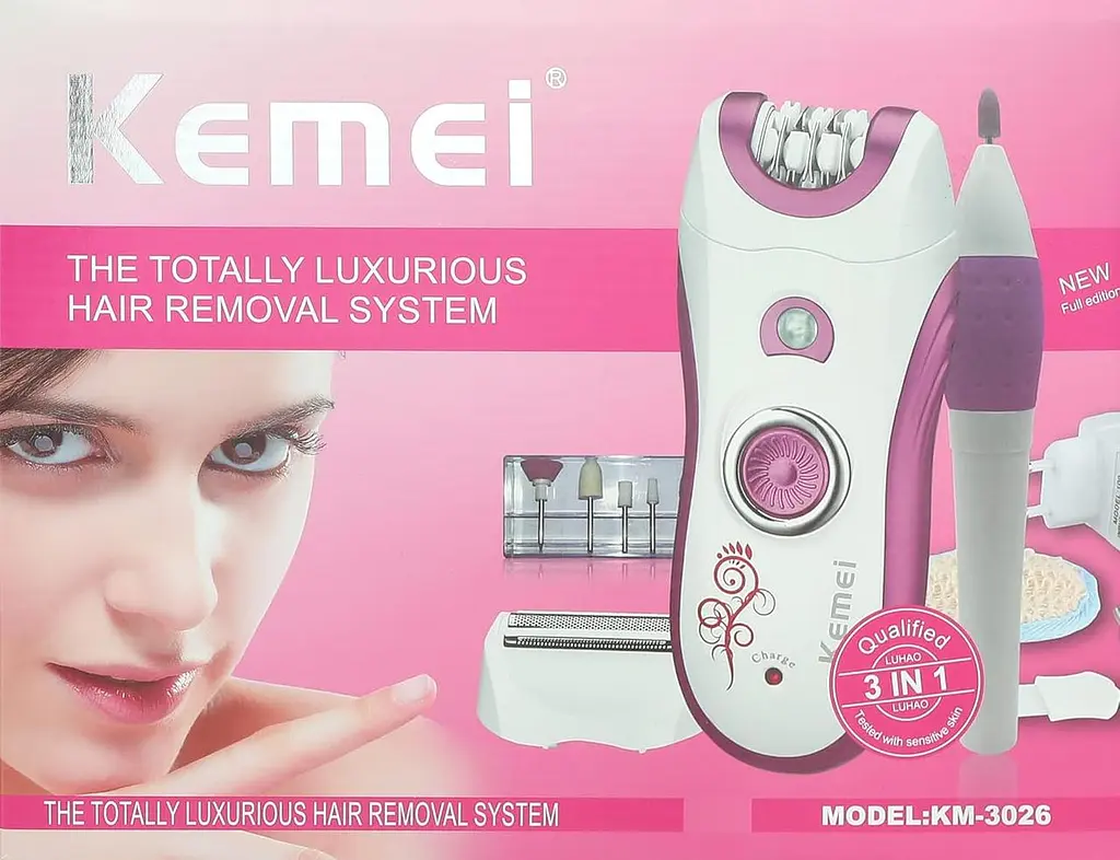 Многофункціональний електричний епілятор Kemei KM-3066 ∙ Епілятор 6 в 1 Kemei KM-3066 для гоління - фото 5