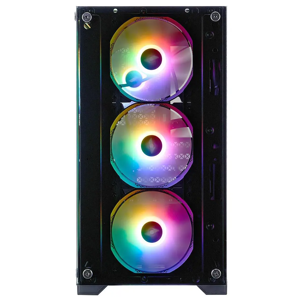 Корпус 1stPlayer X2-M-BK-4F7 Чорний без БЖ - фото 3