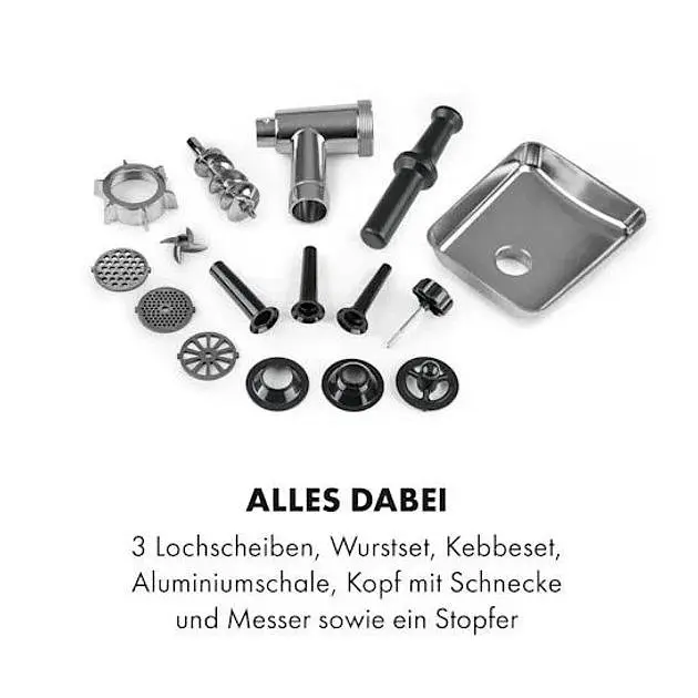 Электромясорубка Klarstein Kraftprotz (10035233) - фото 2