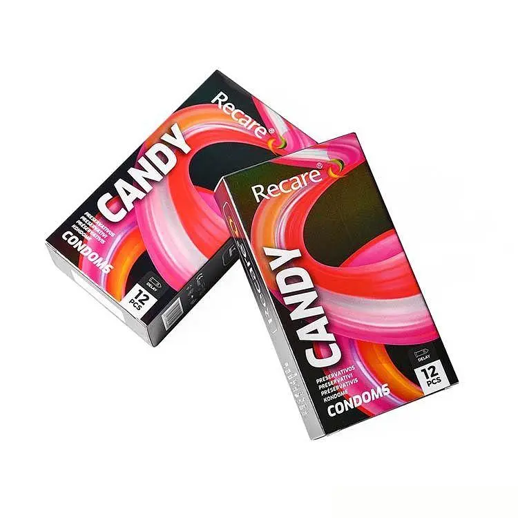 Презервативи Holographic Recare Delay Candy Condoms 12 шт, пролонгувальний ефект, цукерковий аромат - фото 3