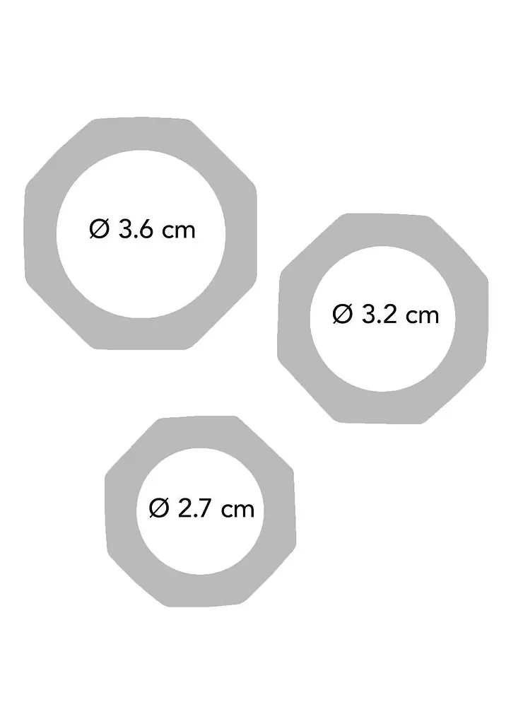 Набір ерекційних кілець ToyJoy Power Halo C-Ring Set (чорний) - фото 2