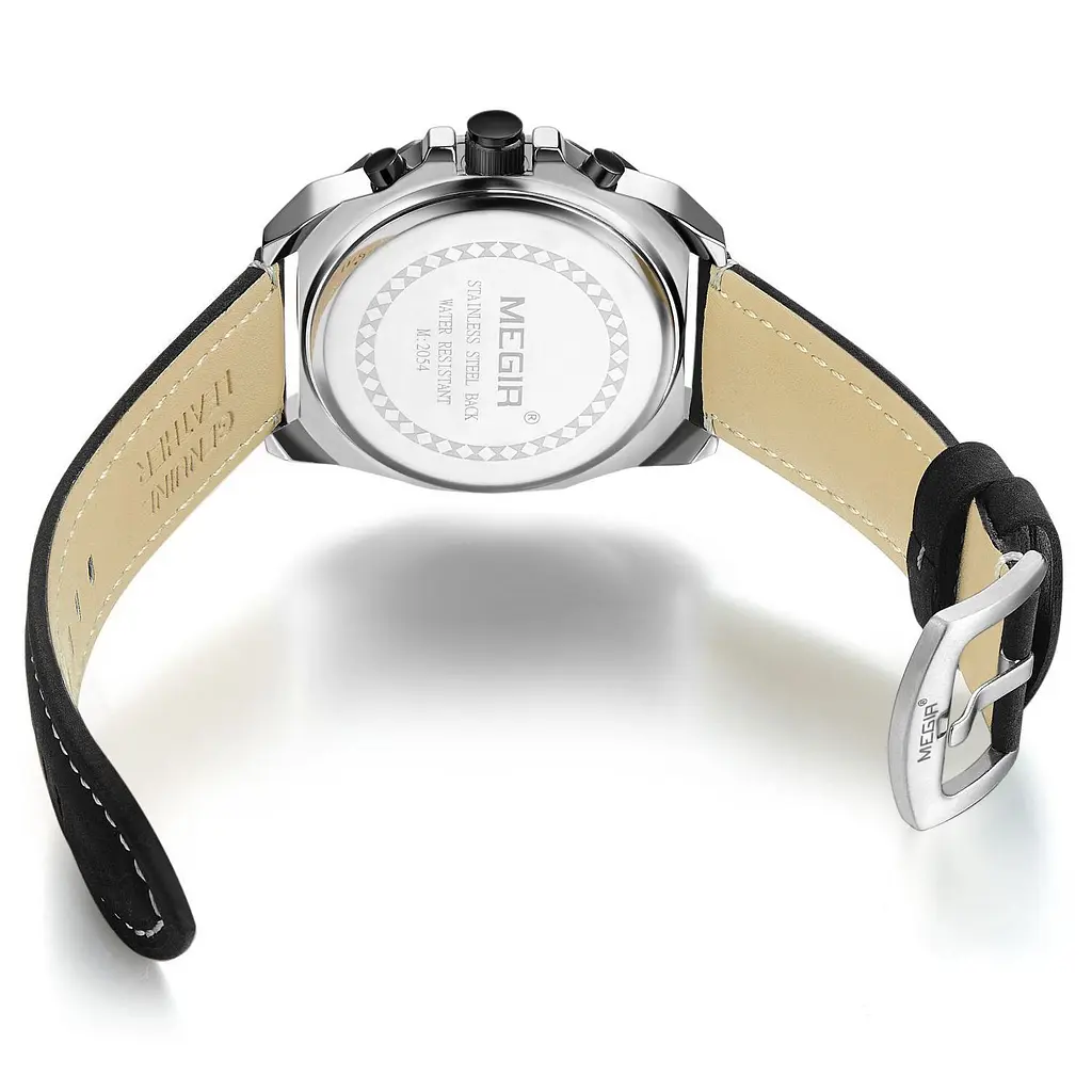 Годинник Megir Silver Black MG2054 (ML2054GBK-1) - фото 2