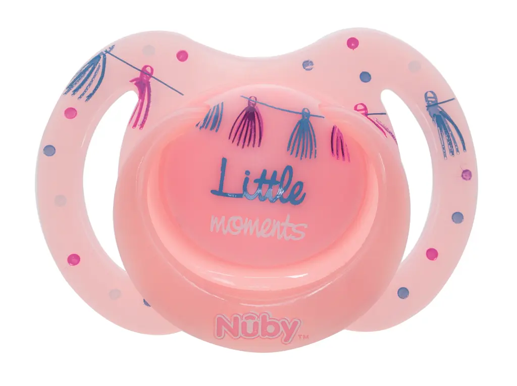 Анатомічна пустушка Nuby, 6+ міс., cвітиться в темряві, рожевий, 2 шт. (5887MFSN-LMpink) - фото 2