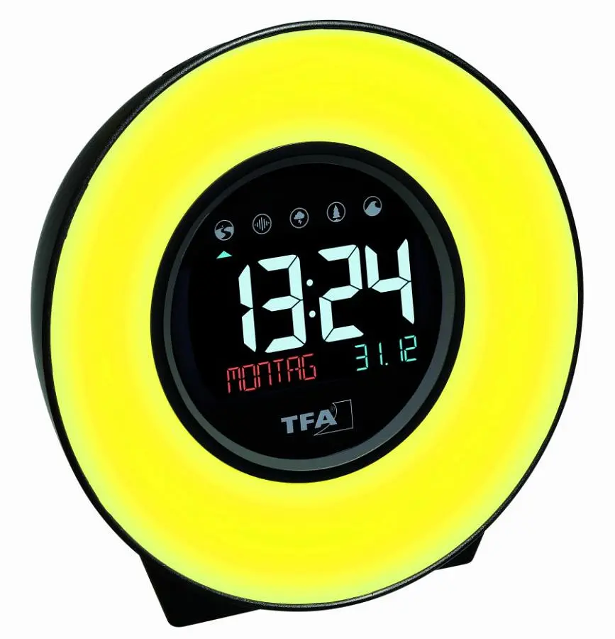 Будильник світловий зі звуками природи та різнокольоровою підсвіткою TFA Mood Light 60202302 - фото 4