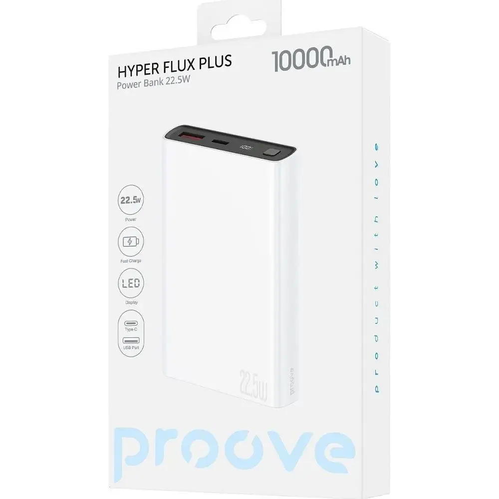 Портативный аккумулятор Proove Hyper Flux Plus 22.5W 10000mAh white (PBF122120002) - фото 2