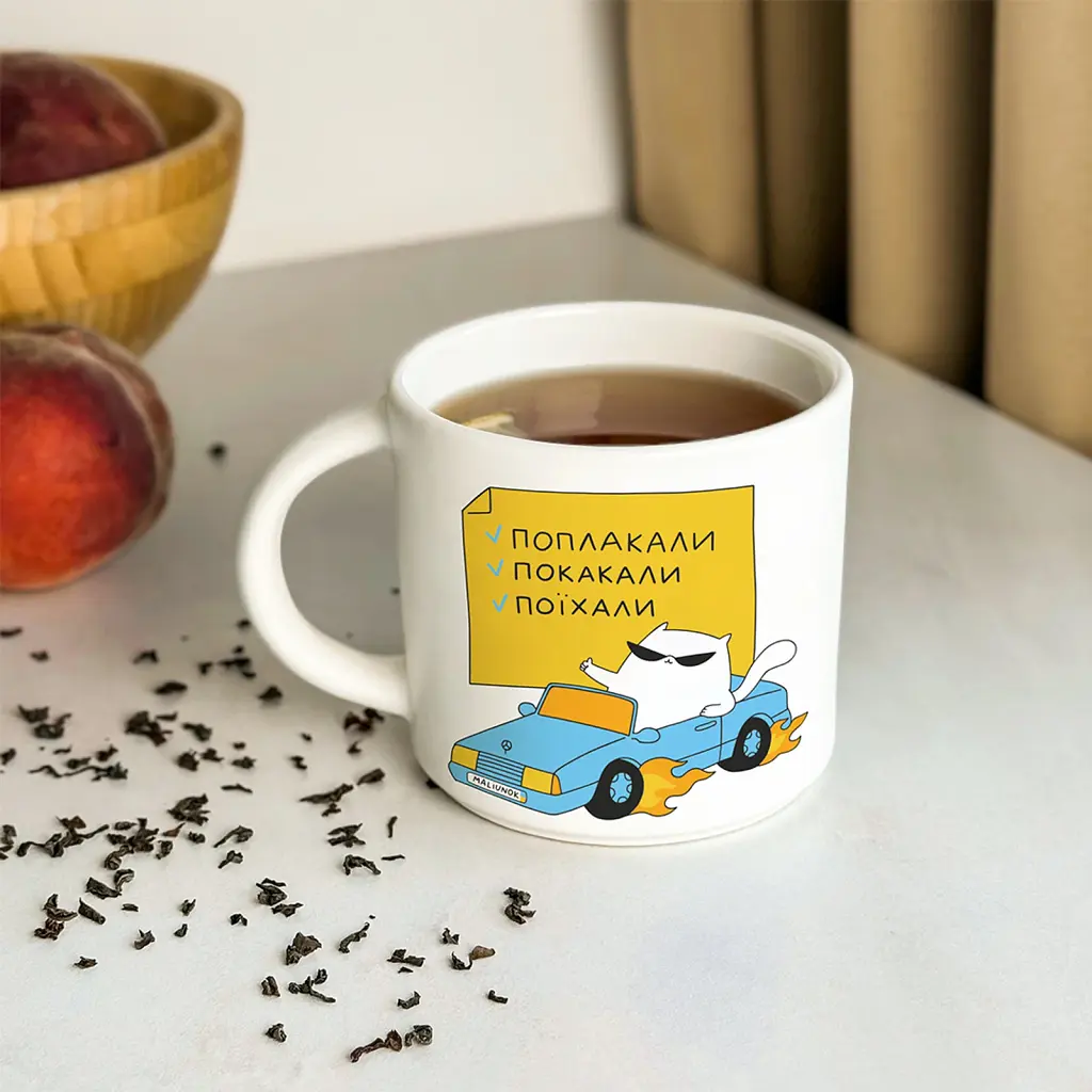 Чашка ORNER x Maliunok «Діловий кіт» - фото 5