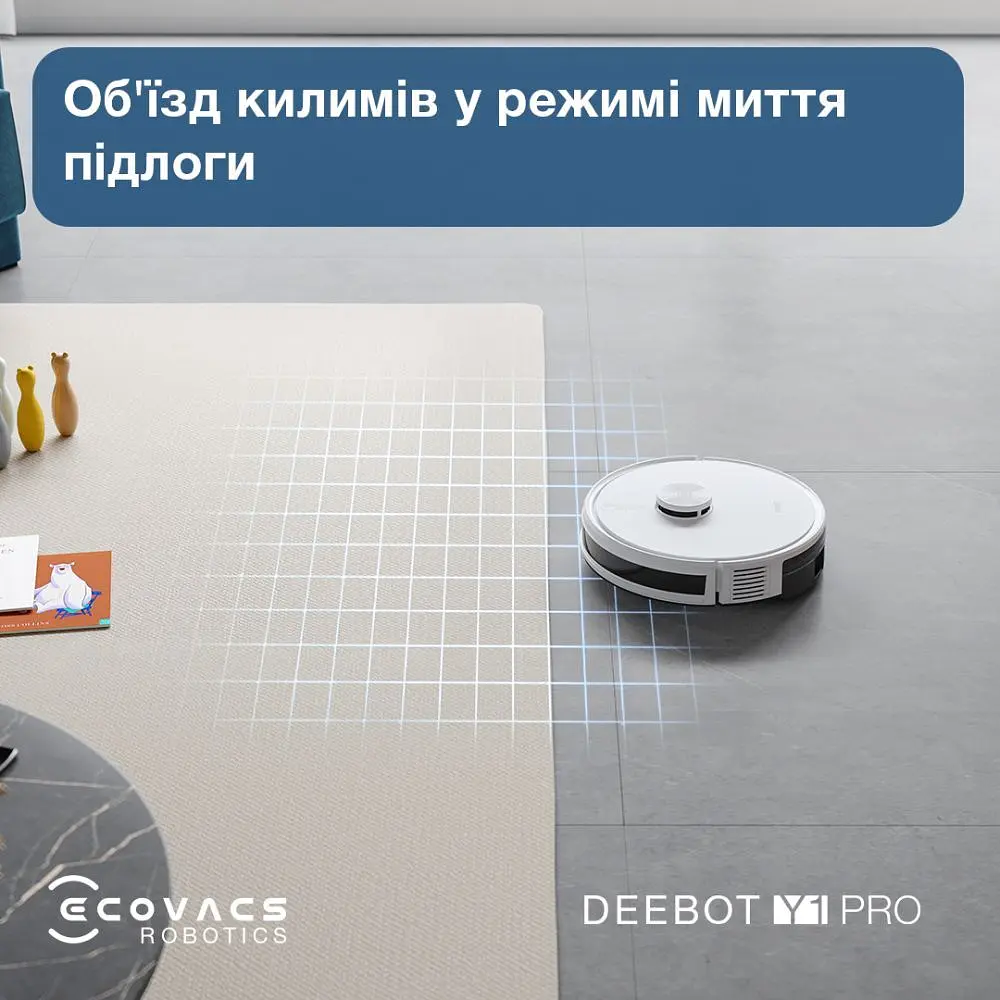 Робот-пилосос Ecovacs Deebot Ozmo Y1 Pro White (DLX34 White) - фото 6