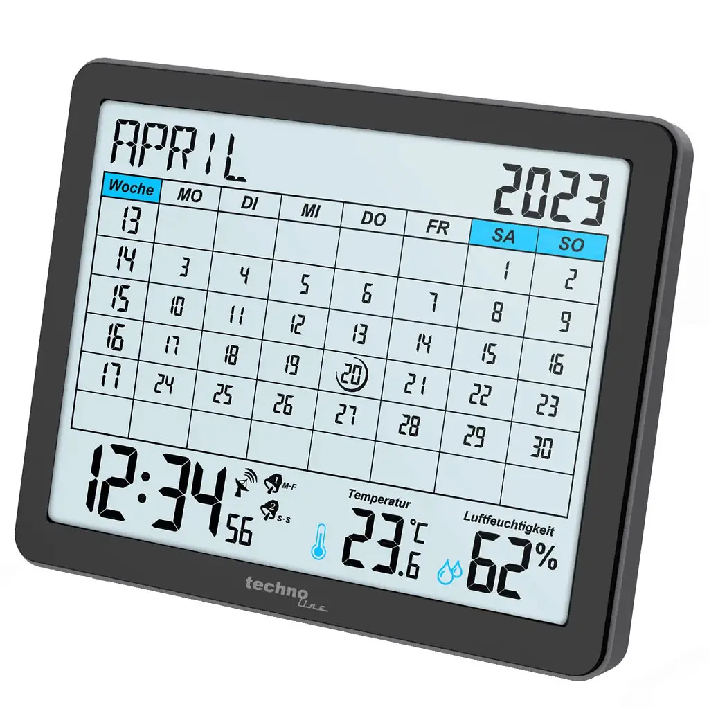 Настільний годинник Technoline календар WT2600 Black (DAS302467) - фото 3