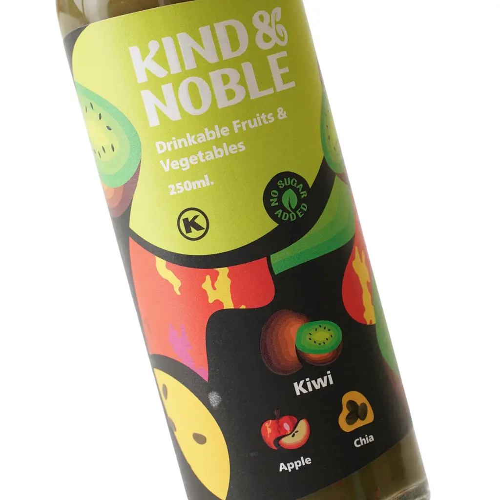 Смузи Kind & Noble Киви-яблоко, семена чиа 250 мл - фото 4