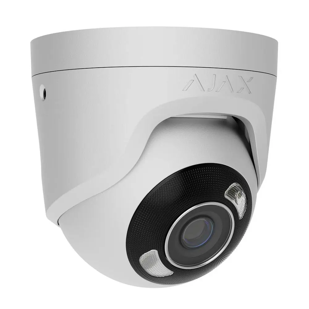 IP-відеокамера 8Mp Ajax TurretCam HL (8 Mp/4 mm) White f=4mm, ІЧ+LED-підсвічування, з мікрофоном (26-00673) - фото 2
