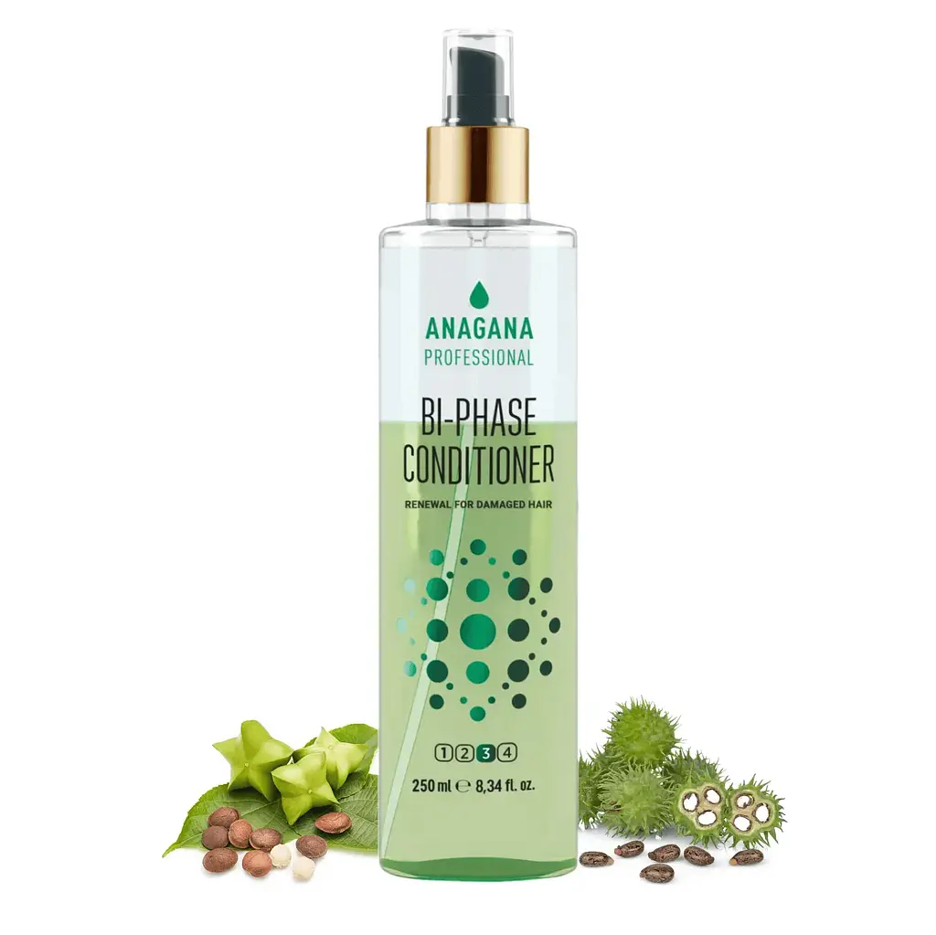 Двухфазный кондиционер Восстановление для поврежденных волос BI-PHASE CONDITIONER renewal for damaged hair ANAGANA 250 мл - фото 2