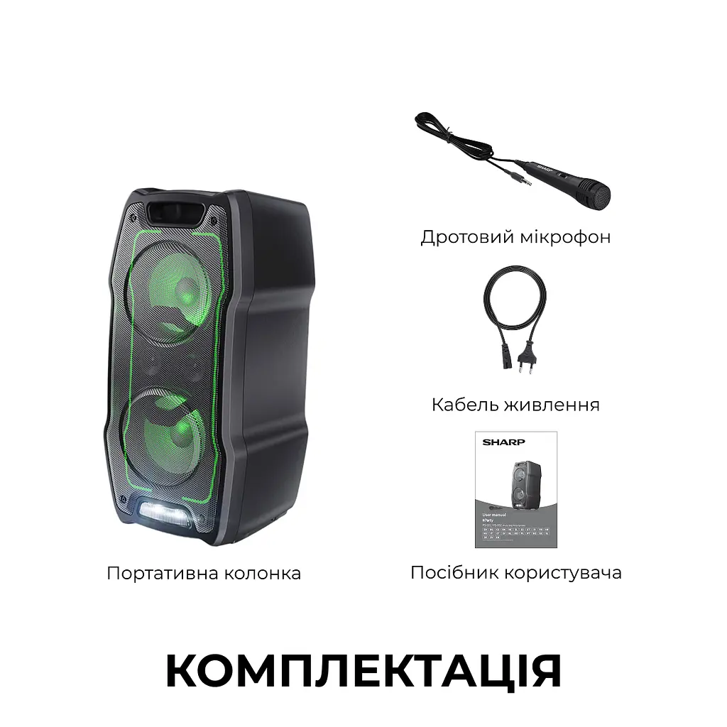 Портативна колонка Sharp PS-931 XParty Sing Party - фото 8