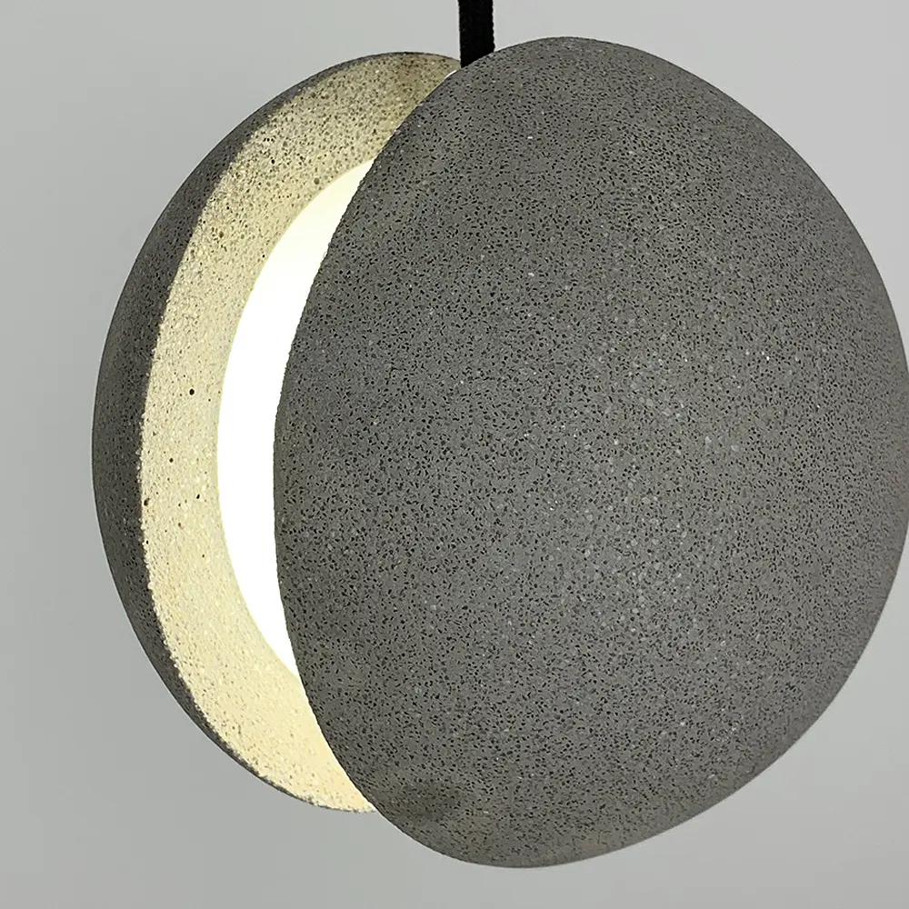 Підвіс MOON CONCRETE у вигляді розділеної сірої бетонної кулі Line.F MJ 169-140 GR - фото 9