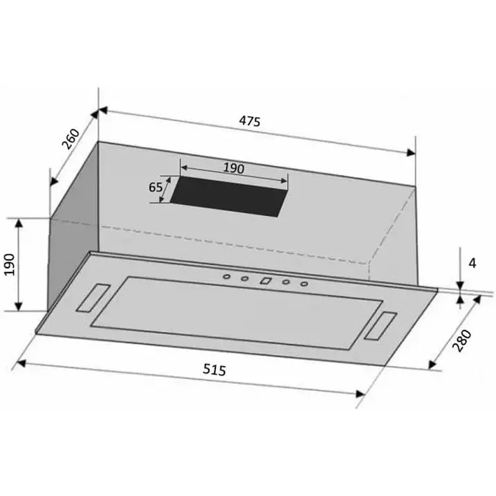 Вытяжка встроенная Ventolux Punto 52 X (800) KN - фото 4