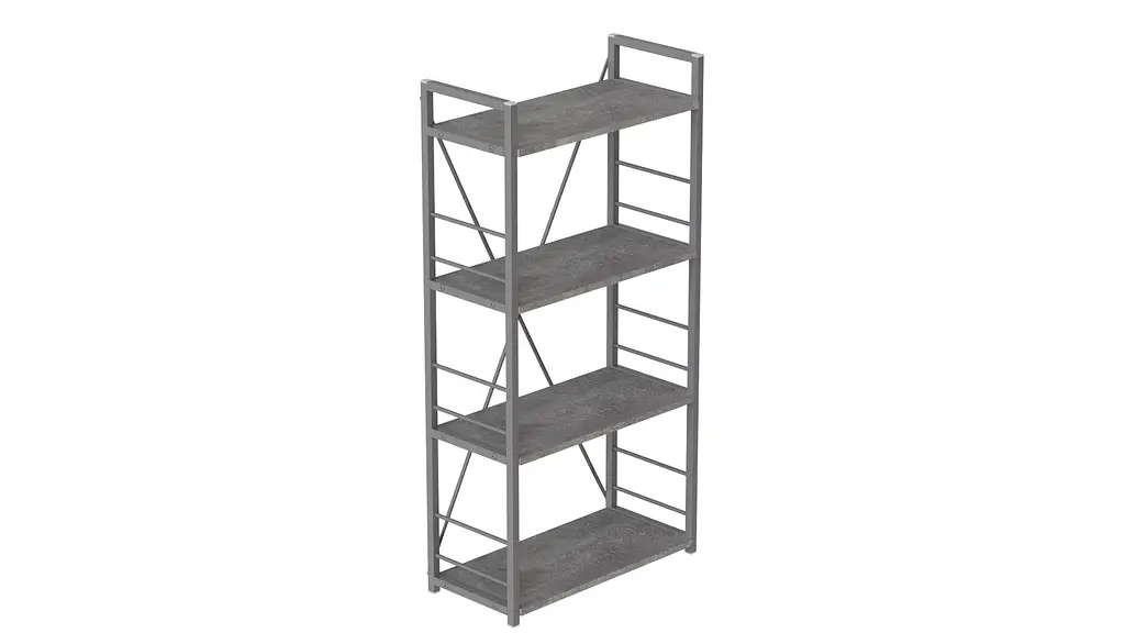 Этажерка 4/60 Ferrum-decor Серии Коннект 120x60x28 серый ДСП Бетон 16мм (FRD-105547) - фото 5