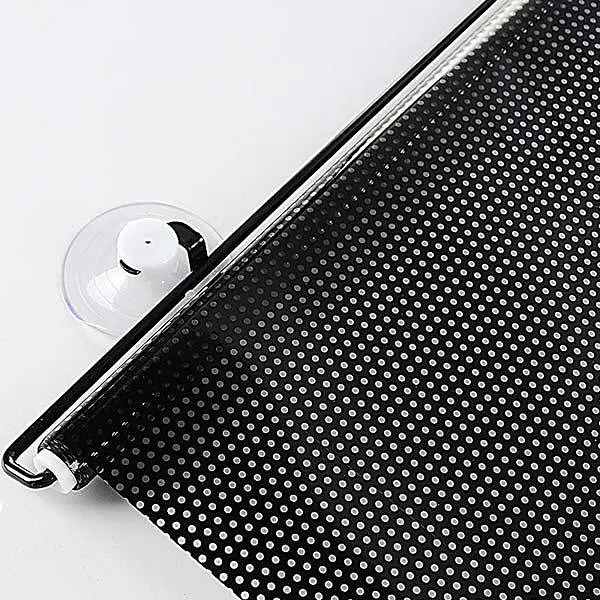 Солнцезащитная шторка на окно на присосках SunShield 56х125 см., Чёрный, ролеты на окна без сверления - фото 6