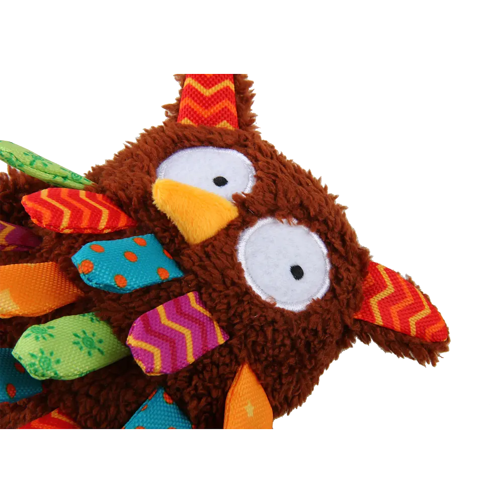 Іграшка для Собак Gigwi Plush Friendz Сова з пищалкою 17 х 11 х 4 см - фото 4