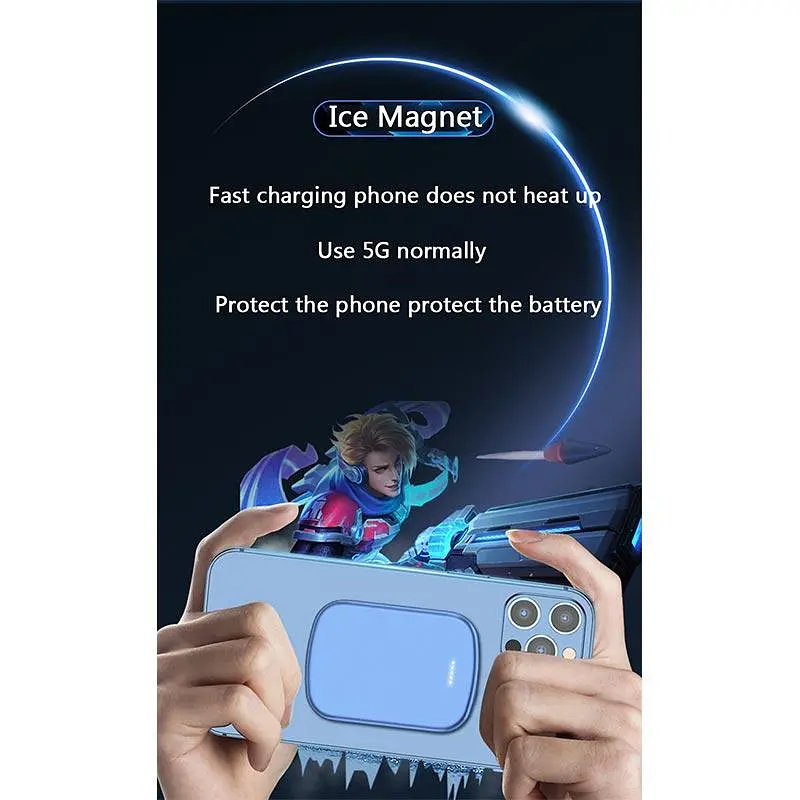 Зовнішній акумулятор JYD MagSafe wireless JYD-PB10 10000mAh бездротовий магнітний 15/20W блакитний - фото 3