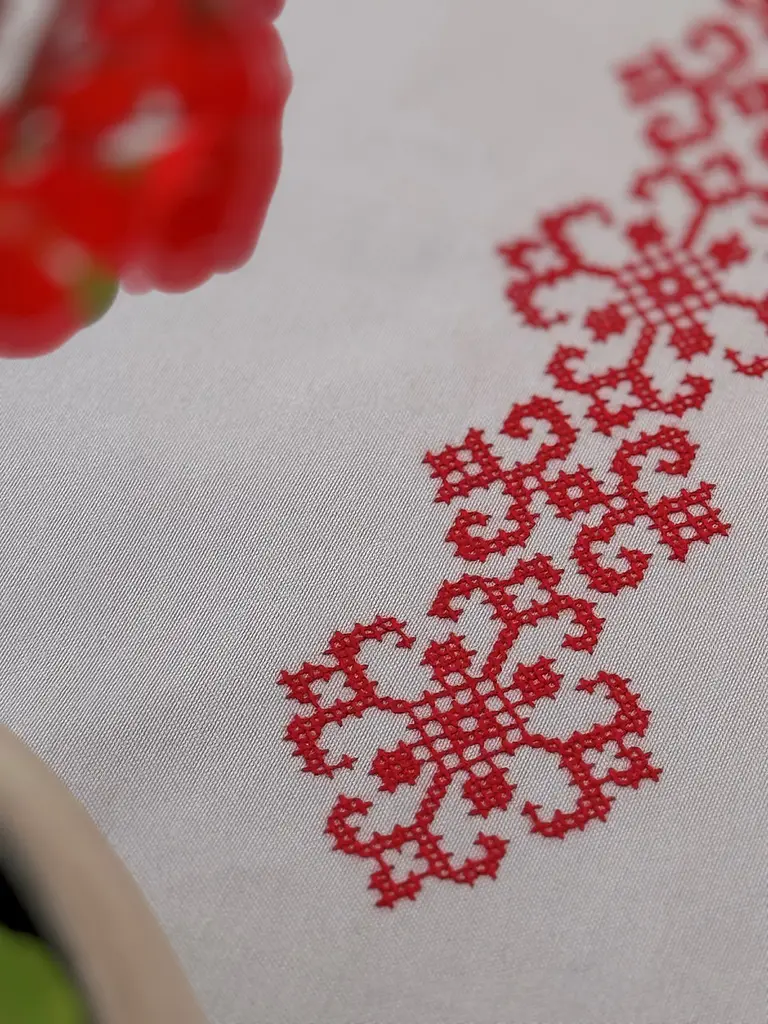 Ранер доріжка Ecotton 45x170 см для обіднього столу водовідштовхувальна в етно-стилі сіра (25260) - фото 6