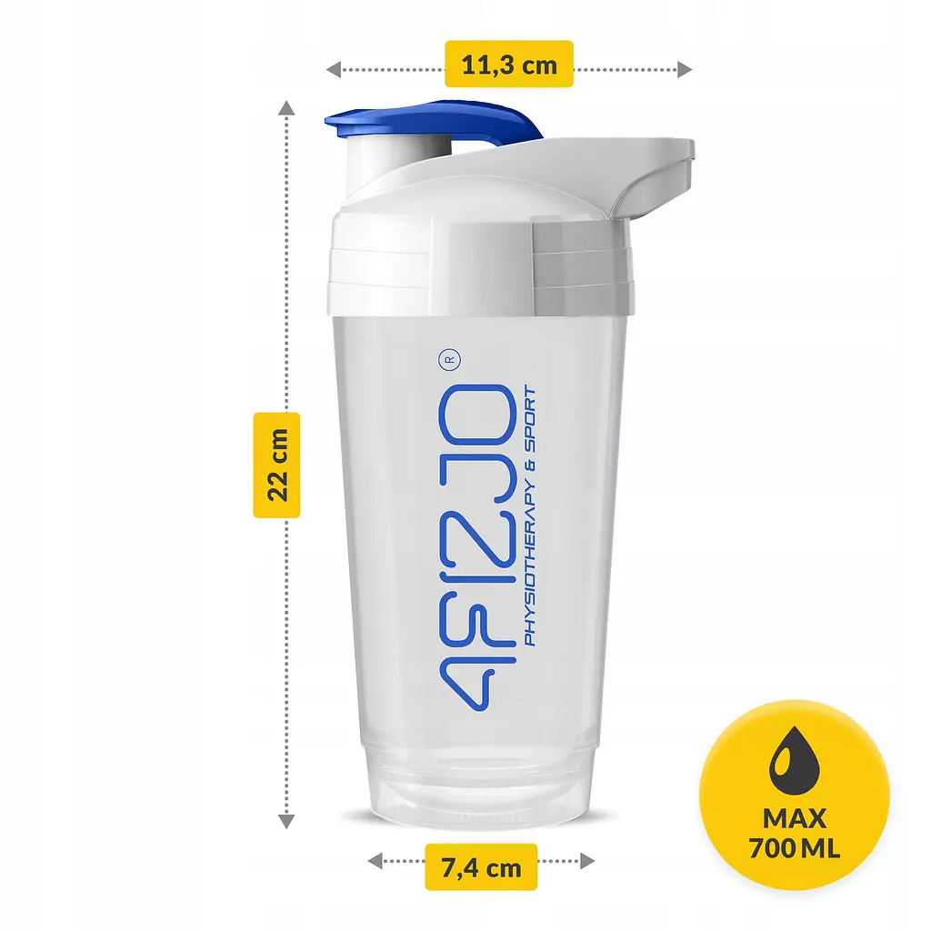 Шейкер спортивный 4FIZJO Ultra 700 мл White/Blue (P-5905973407076) - фото 3