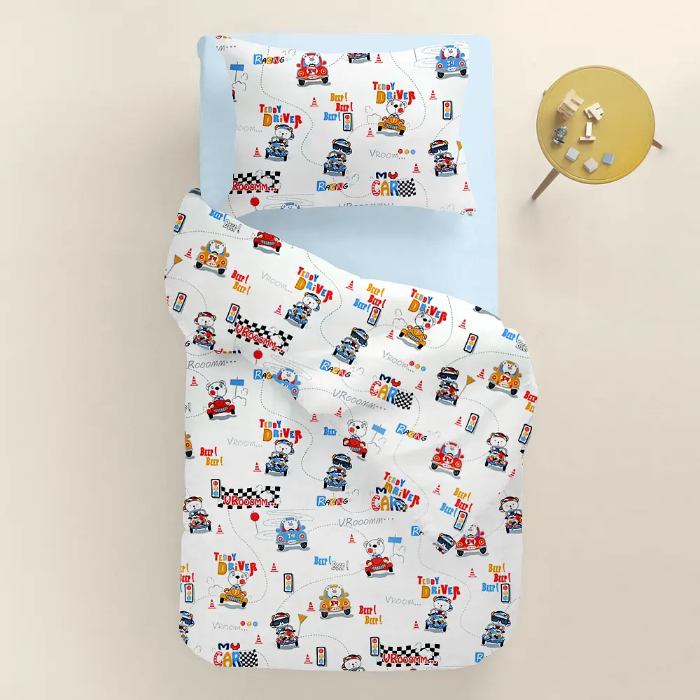 Дитяча постіль Cosas Teddy Driver без простирадла 110х140 см (TeddyDrivepColor_140_2) - фото 2